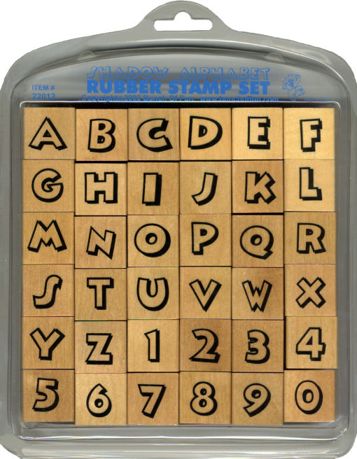Wooden Stamp Set for Kids with Alphabet Stamps and Carry Case 72