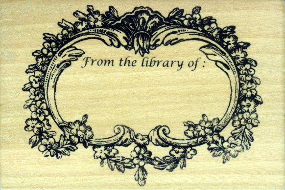 Whimsical Personal Library Bookplate Book Stamp