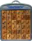 ASL Sign language alphabet rubber stamp set