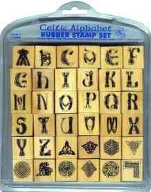 Celtic Rubber stamp alphabet