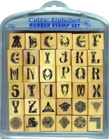Celtic Rubber Stamp Alphabet Set