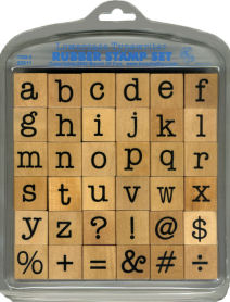 Typewriter Alphabet Rubber Stamp Set