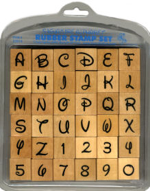 Disney rubber stamp alphabet