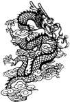 Chinese dragon rubber stamp