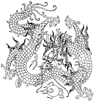 Chinese dragon rubber stamp