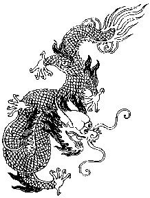 Chinese dragon rubber stamp