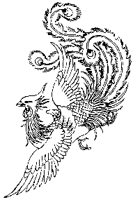 Chinese phoenix rubber stamp